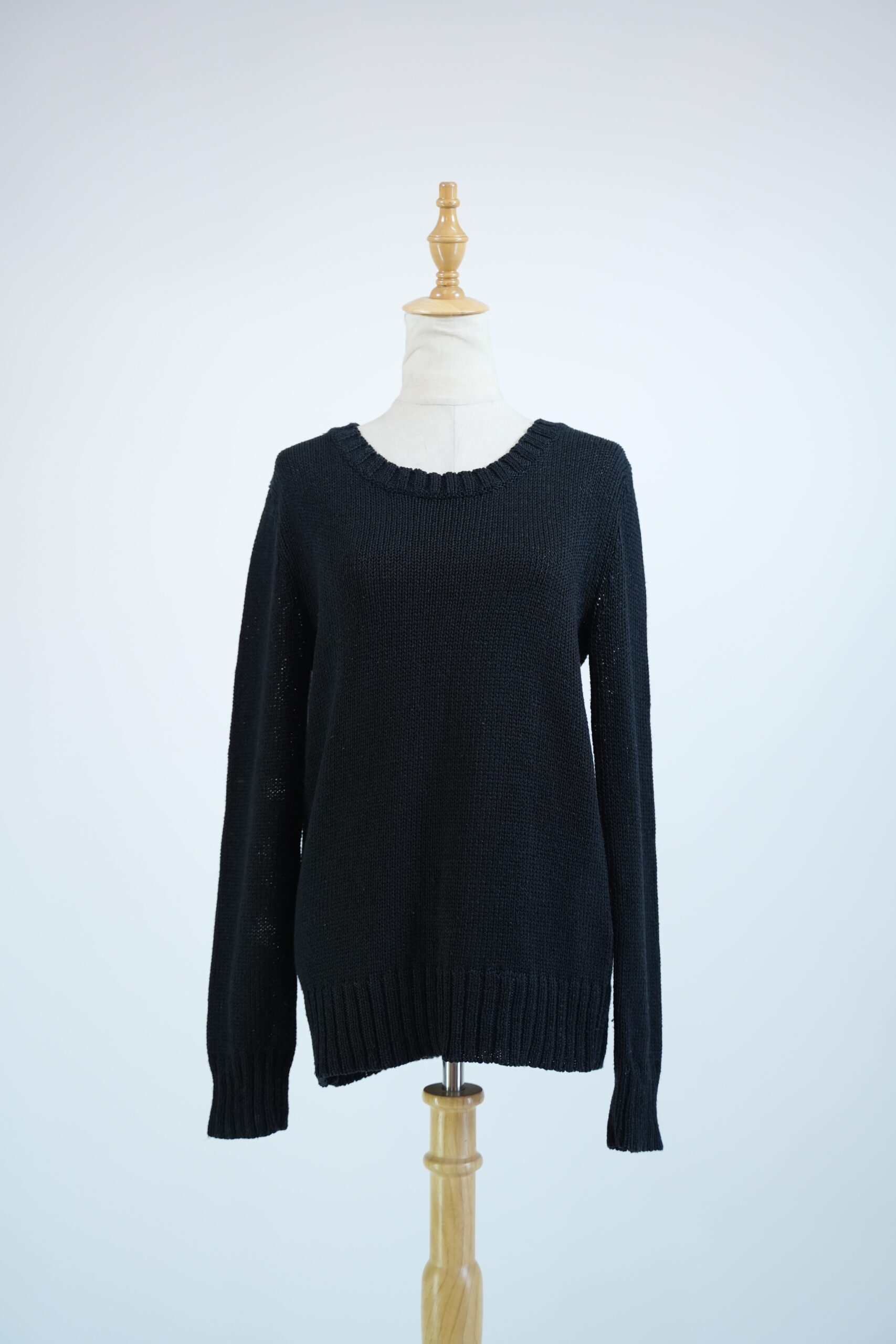 Black Loose Fit Sweater Top for Women