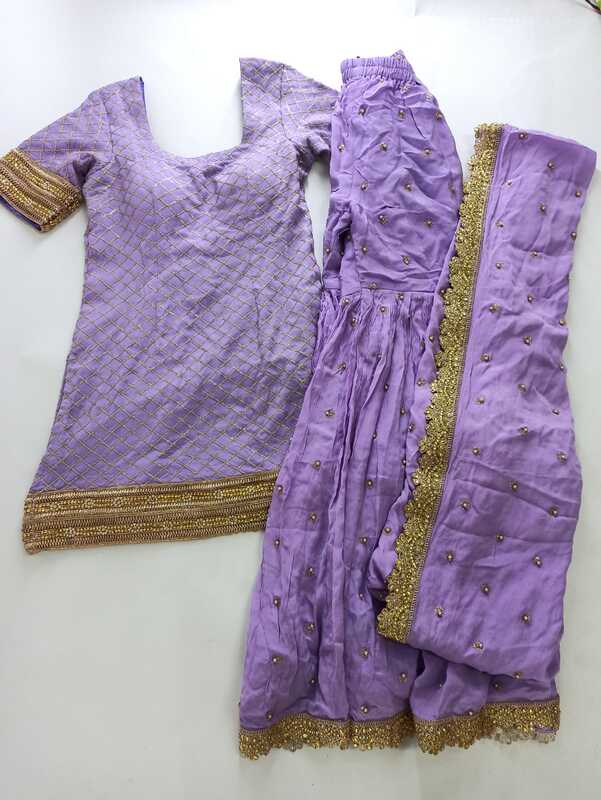 Lilac Sharara Set (3 Pieces)