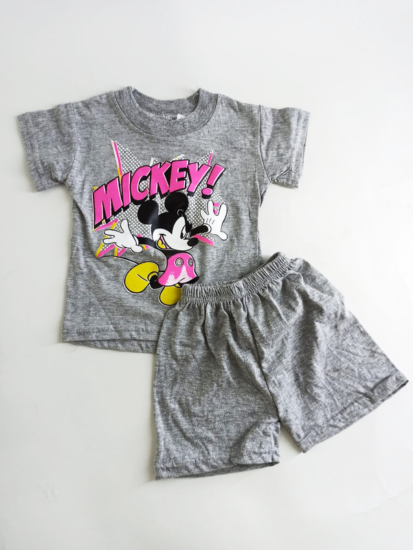Grey Mickey Mouse Baby Set (Two Pieces)