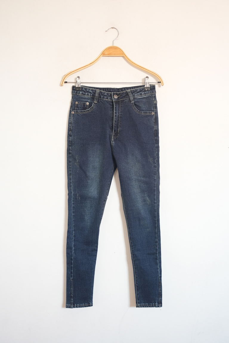 Dark Blue High Waist Jeans