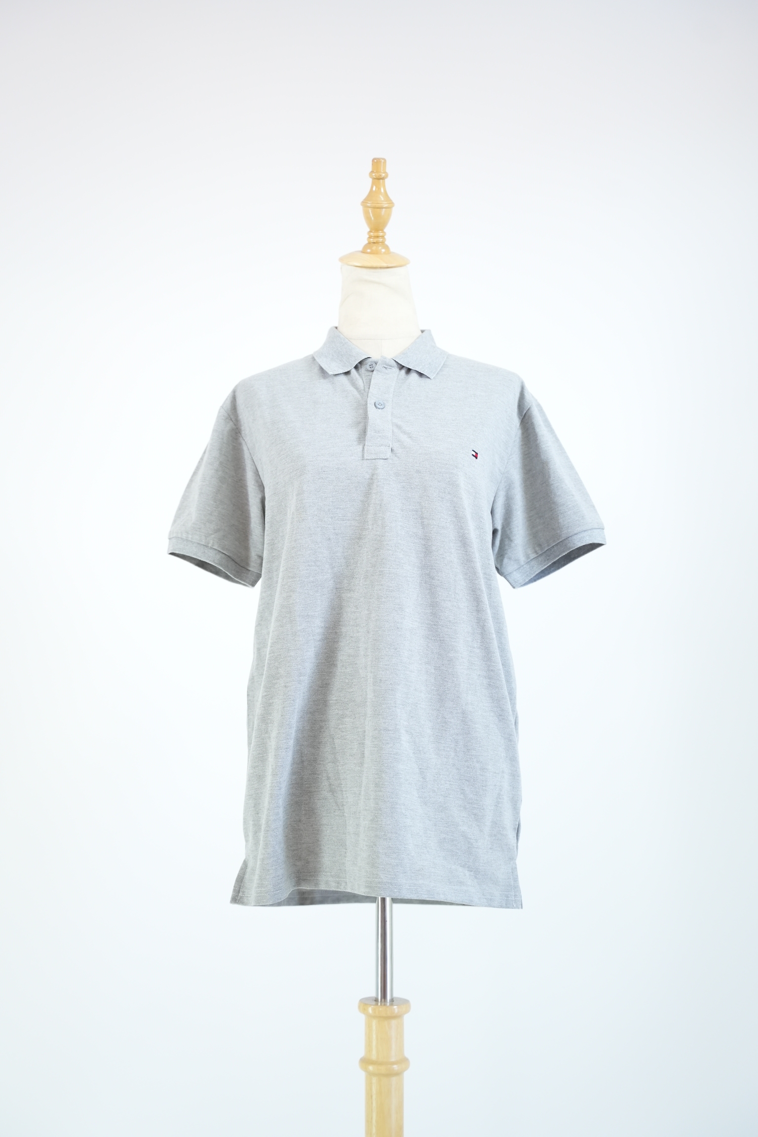 Grey Collared Half T-Shirt for Men