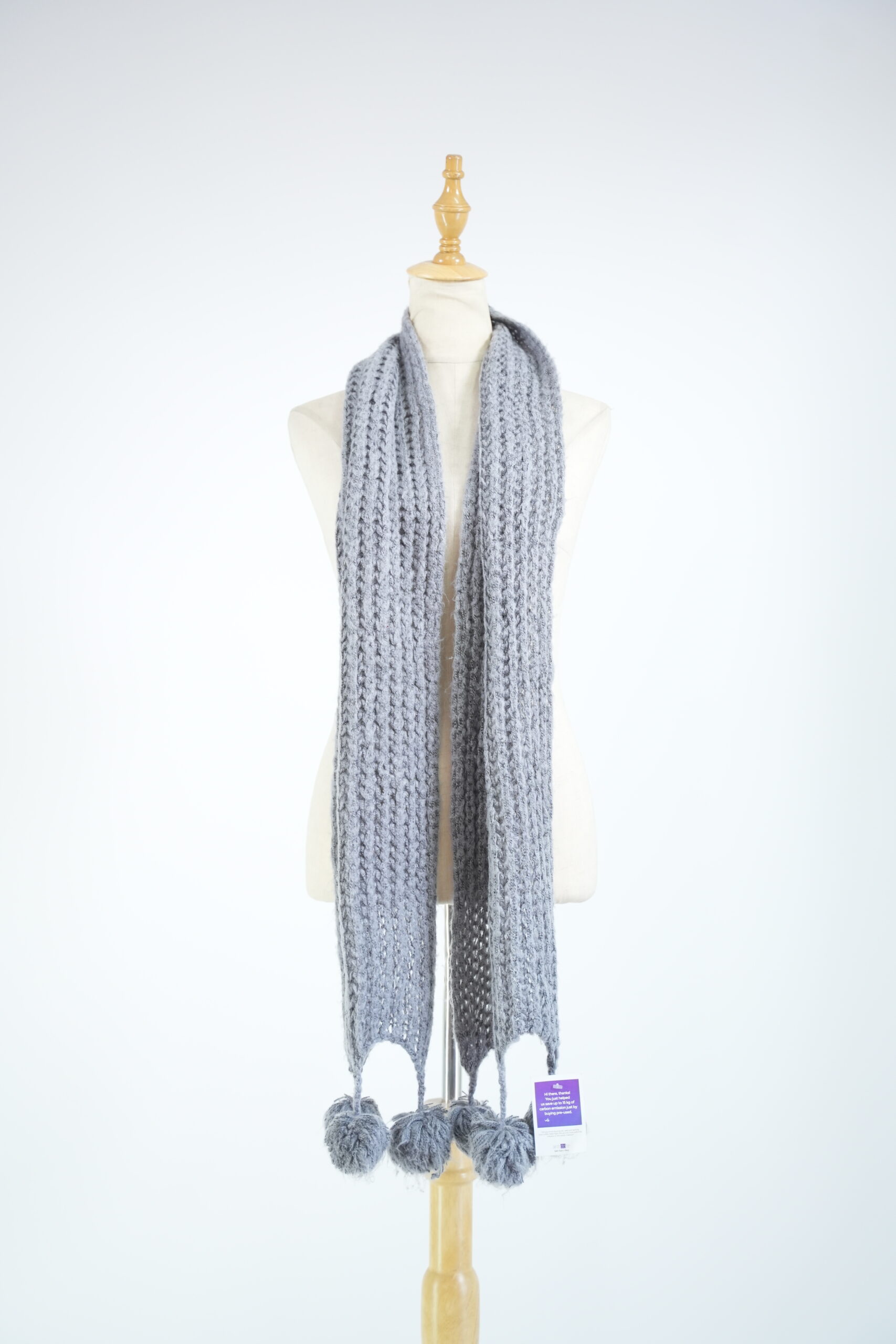 Plain Grey Woolen Muffler