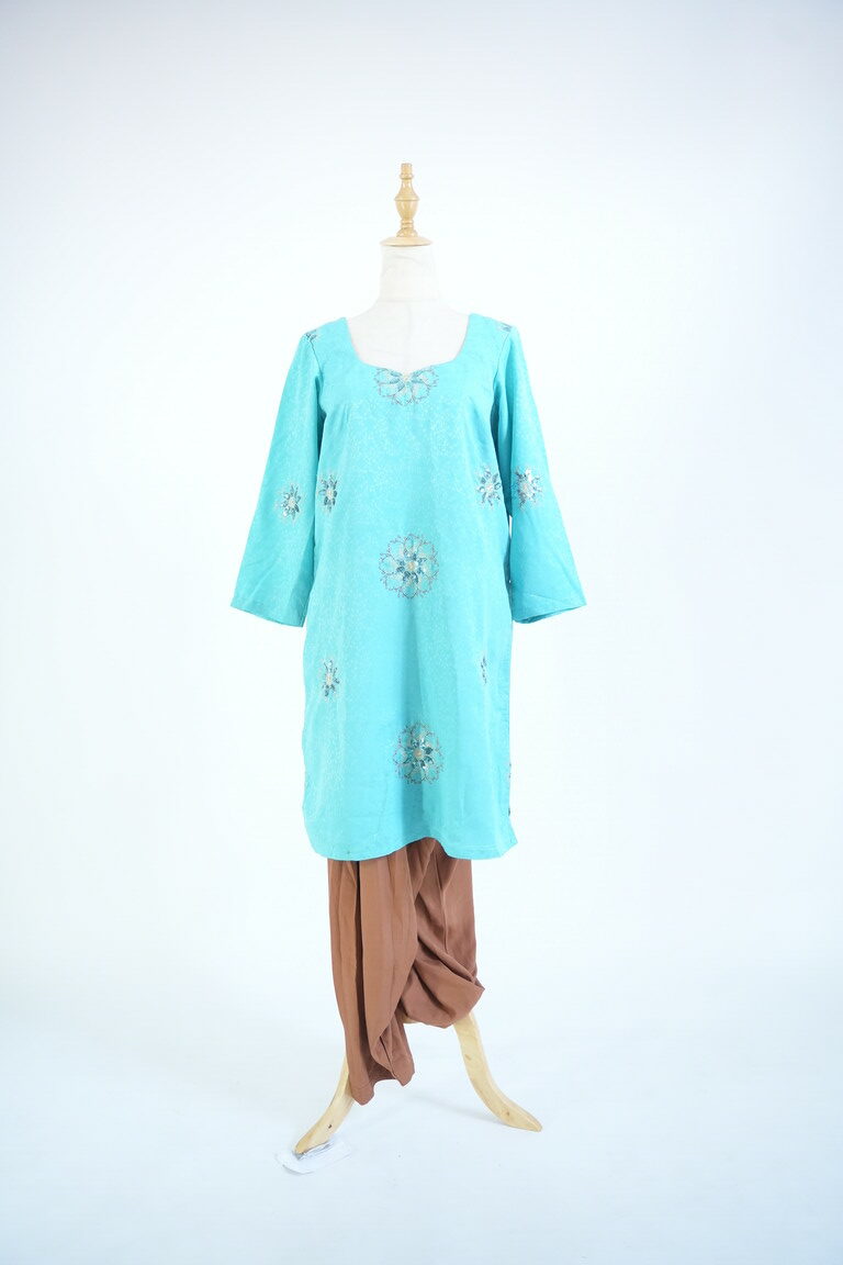 Light Blue Embroidered Kurta