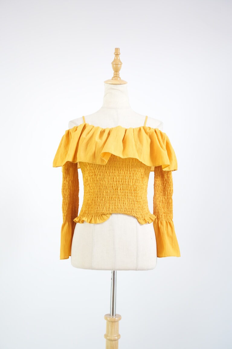 Mustard Yellow Off Shoulder Top