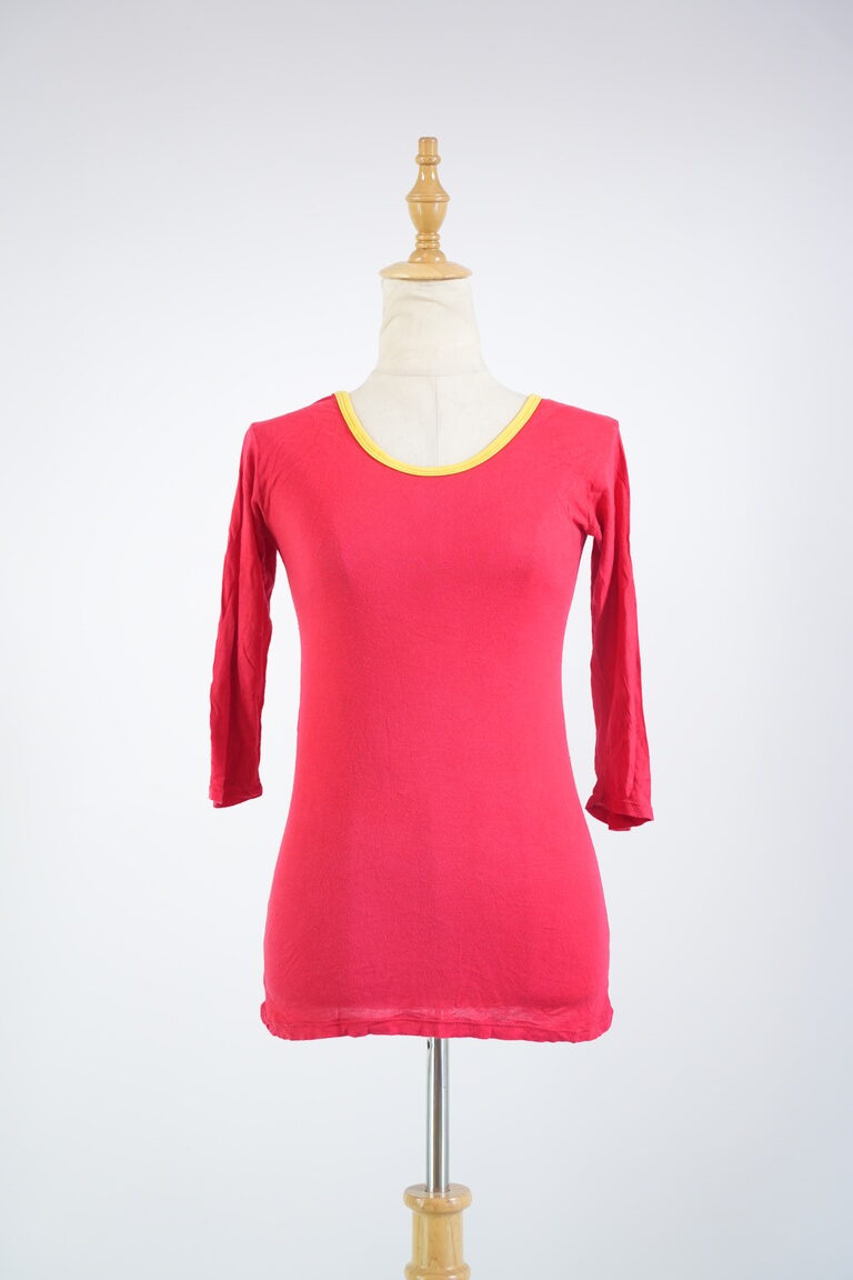 Red Long Sleeve Top