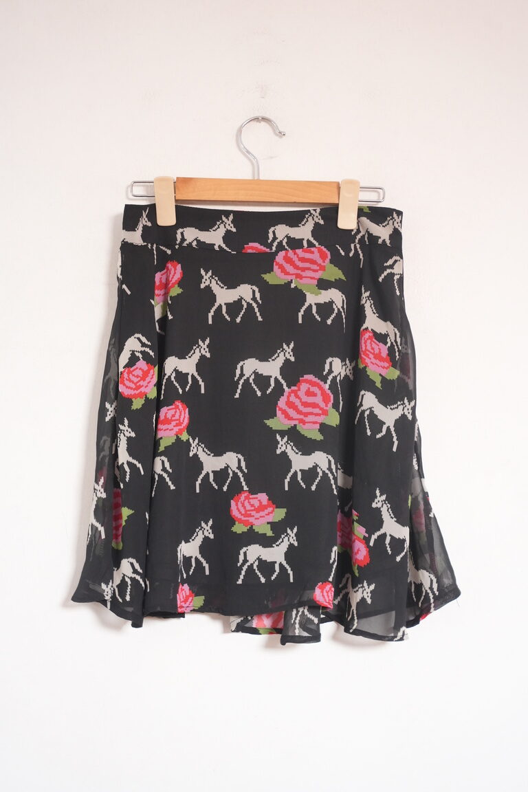 Black Printed Skirt