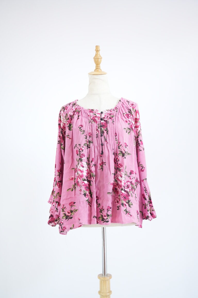 Pink Floral Off Shoulder Top for Women