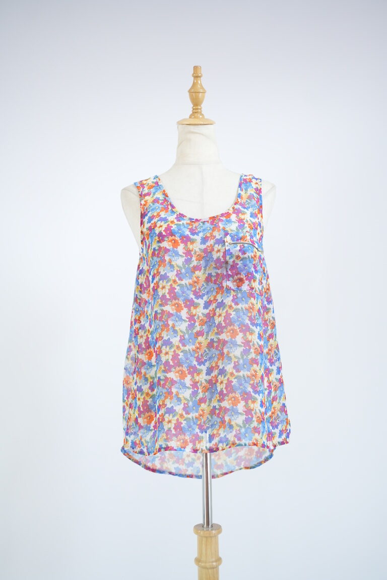 Multi Colored Sleeveless Top for Women