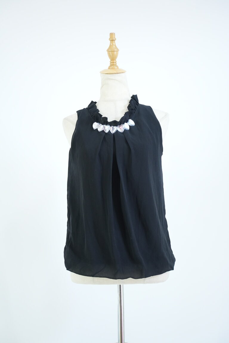 Black Sleeveless Top for Women