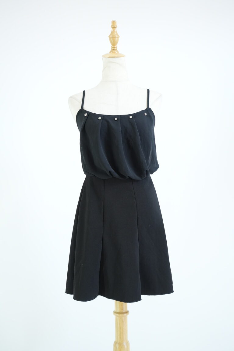 Black Spaghetti Strap Dress for Women