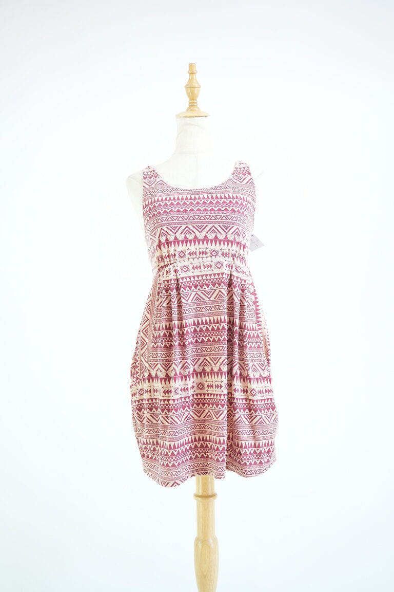 Tribal Printed Sleeveless Dress for Women