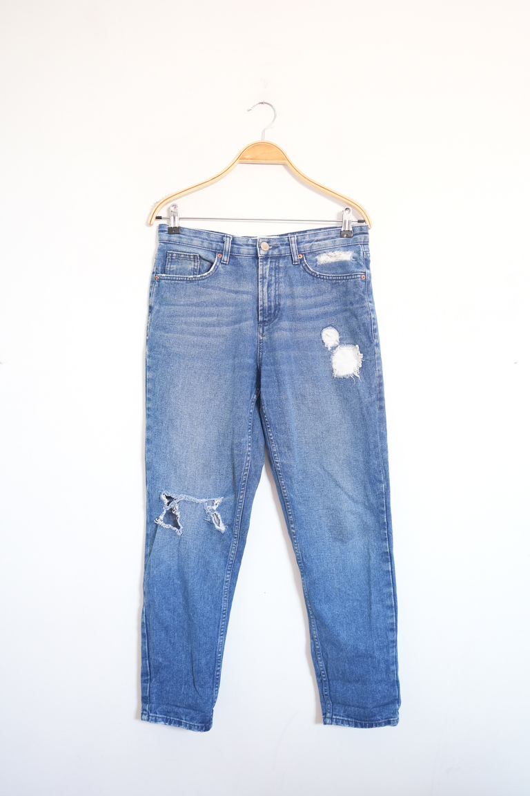 Blue Ripped Jeans for Women